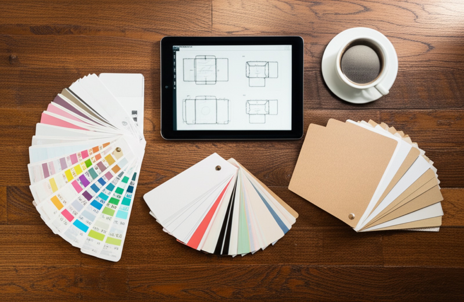 紙罐設計與材質比較工作桌面