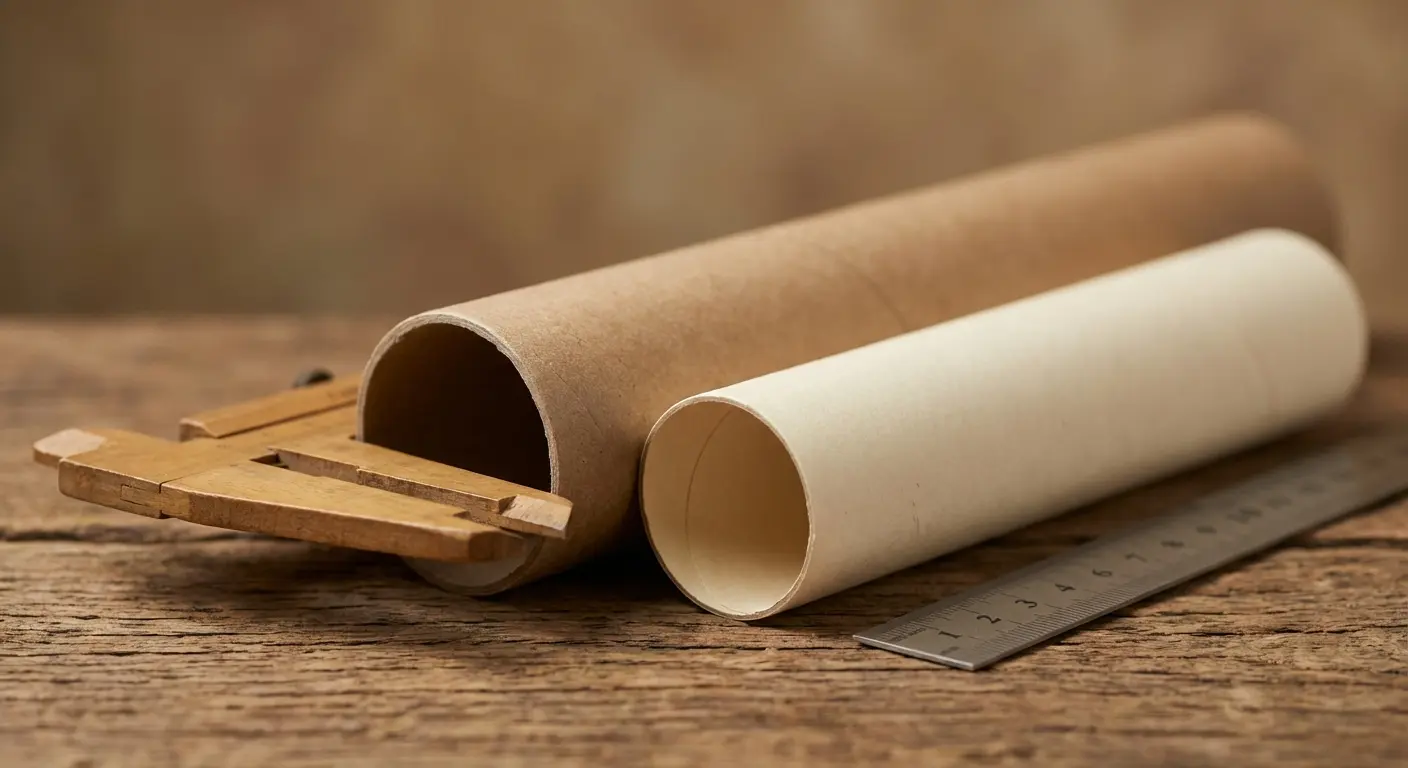 精油瓶型與紙管口徑搭配，紙管相關細節圖