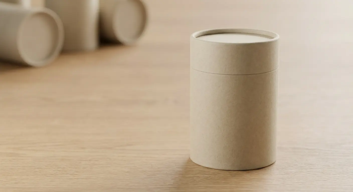 精油紙管包裝內含深色玻璃滴瓶，遮光保護與香氛品牌高質感客製方案。