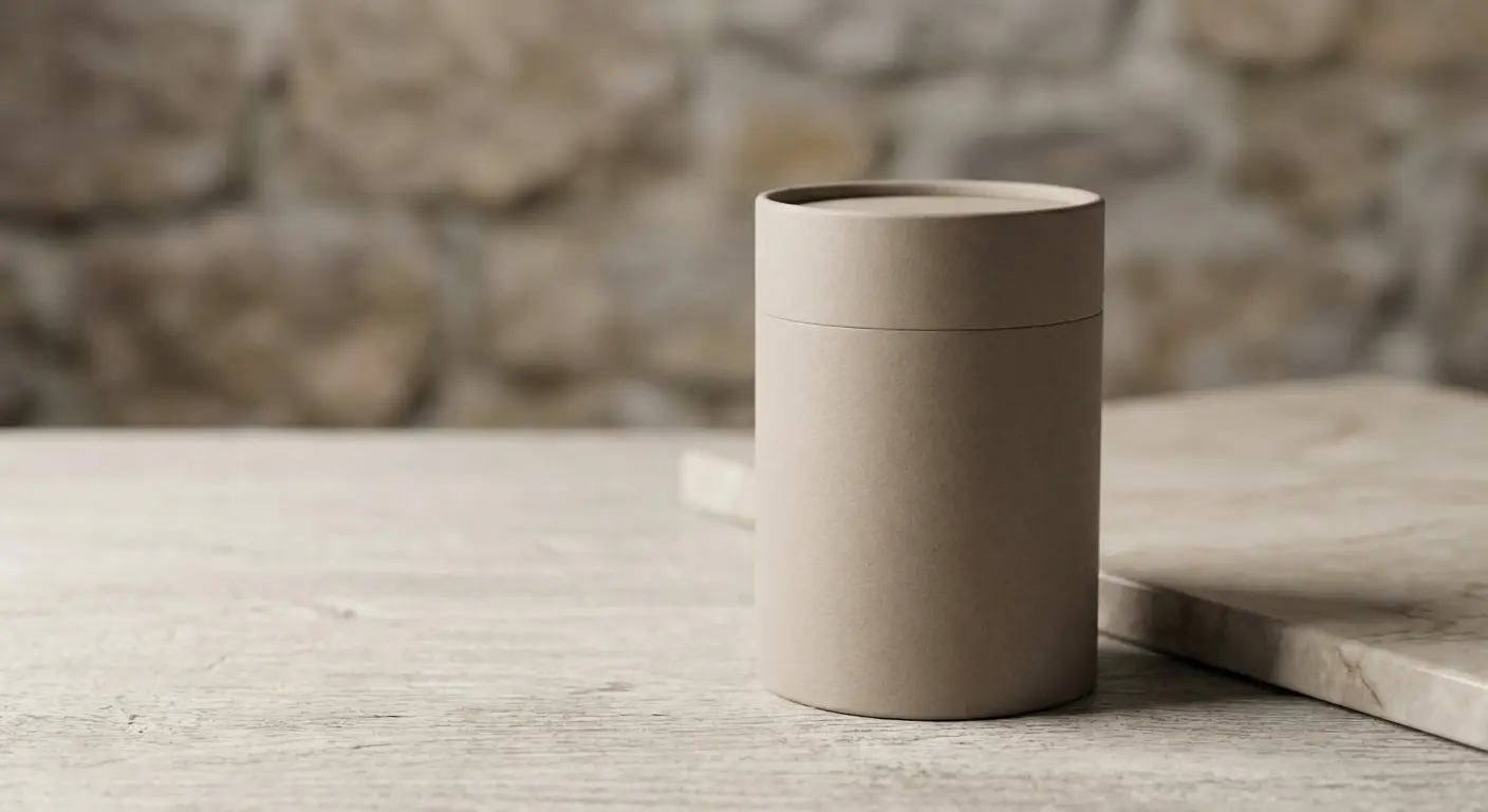 紙罐打樣樣品三支並排白底攝影，打樣時間費用計算與客製化紙罐說明。