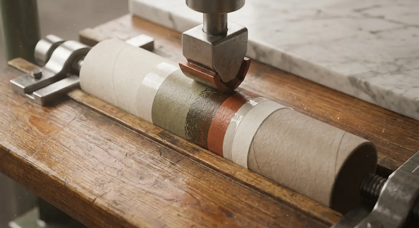 燙金工藝：在圓筒面上的表現，紙罐相關細節圖