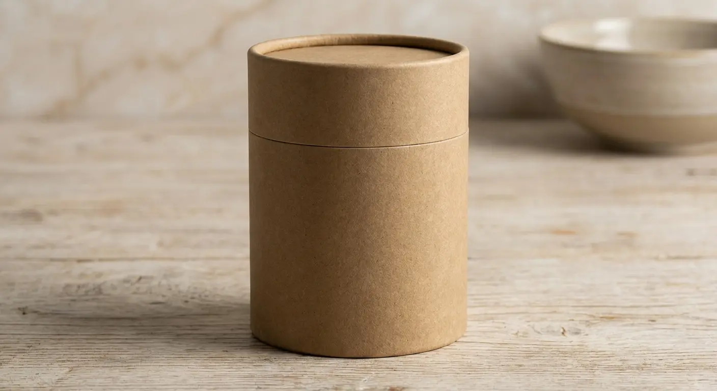紙罐材質搭配——6 種口徑紙罐搭配不同外層材質的對比展示圖