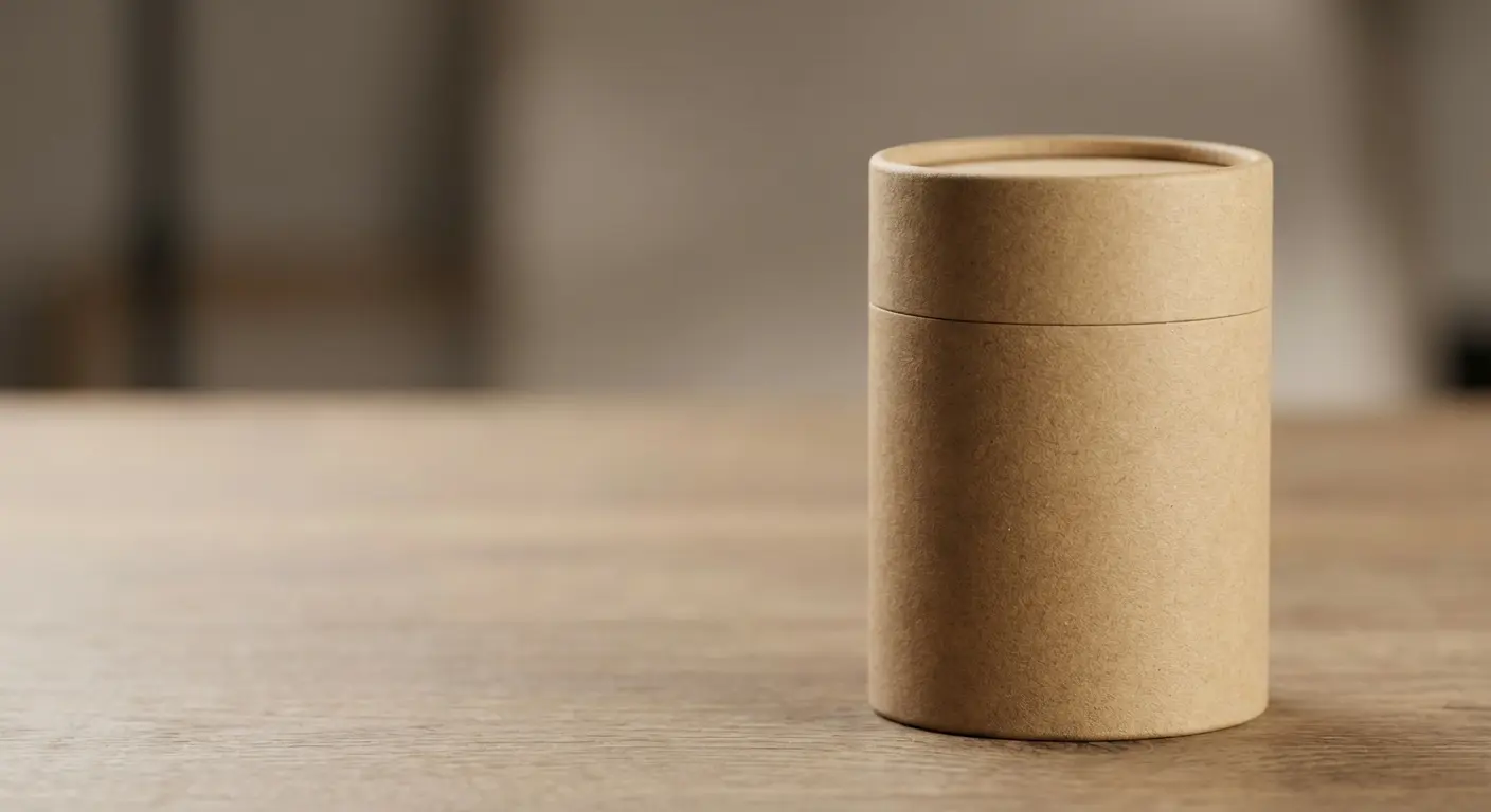 益生菌粉劑紙罐包裝展示腸道健康品牌，視覺信賴感設計客製化紙罐方案。