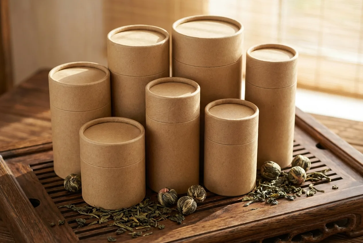 茶葉紙罐訂製指南，品牌茶葉紙管包裝的尺寸規格與防潮材質選擇。